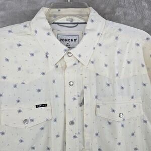 Poncho Western Shirt Mens XL Slim 
Estacado Pearl Snap Performance  Long Sleeve